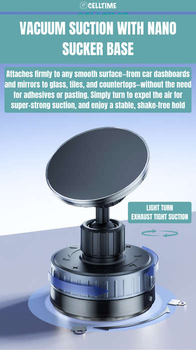 CellTime Pro Adjustable Suction MagSafe Car Phone Holder Mount Stand