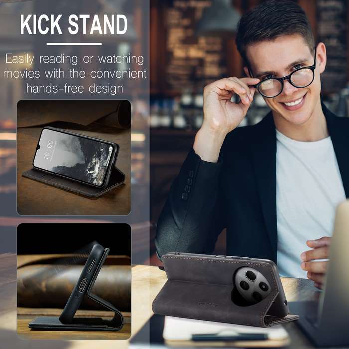 Retro Flip Leather Wallet Cover for Redmi 14C