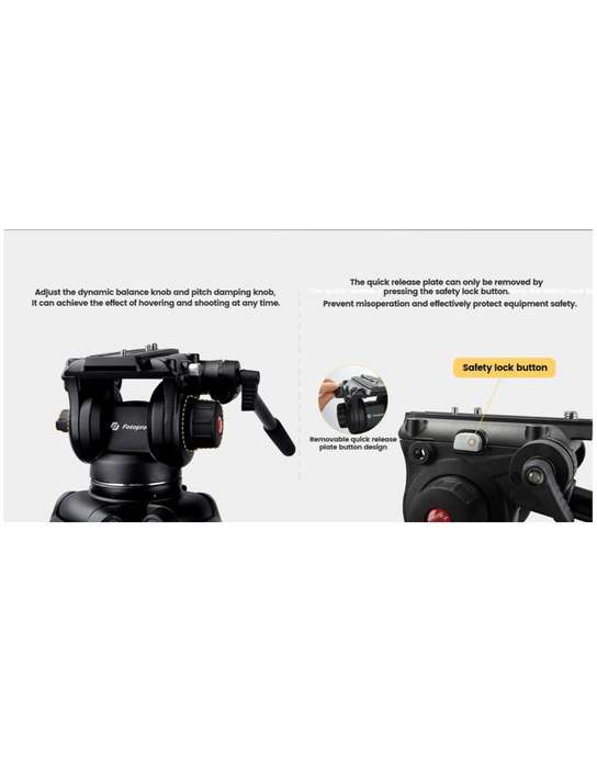 Fotopro Aluminium Heavy-Duty Fluid Head Video Tripod Stand - DV-2