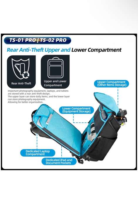 Fotopro Lightweight Professional Photography Backpack Camera Bag -TS-01 Pro