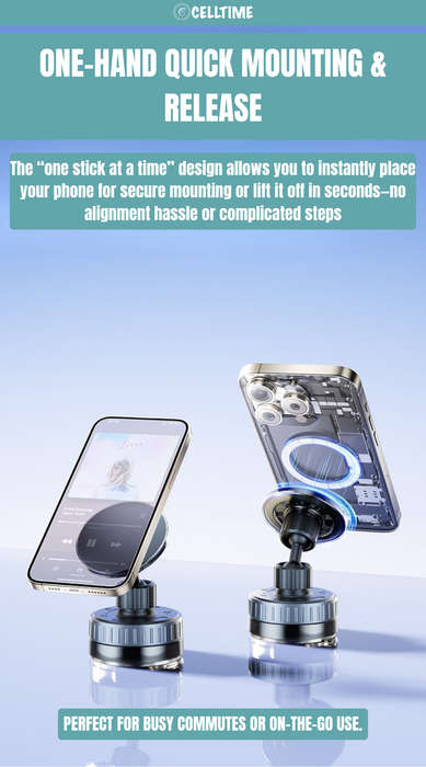 CellTime Pro Adjustable Suction MagSafe Car Phone Holder Mount Stand