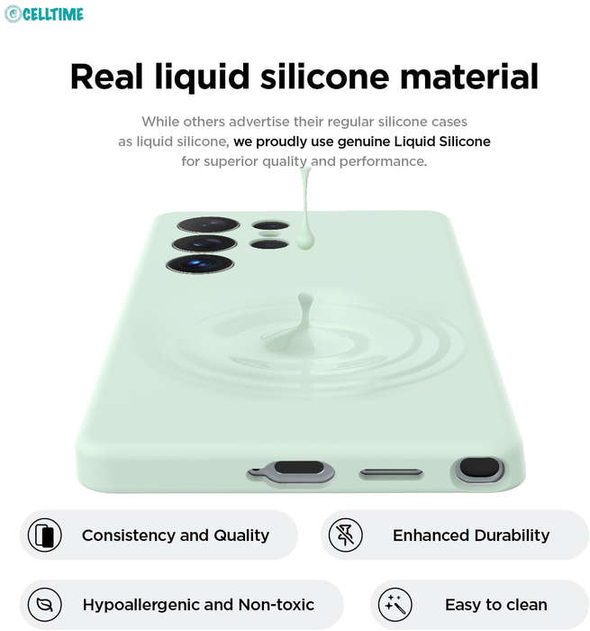 CellTime Galaxy S25/S25 Plus/S25 Ultra Liquid Silicone Case MagSafe Cover