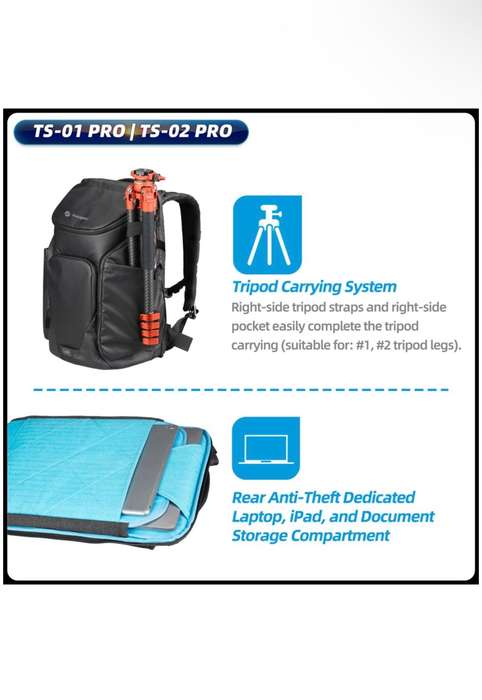 Fotopro Lightweight Professional Photography Backpack Camera Bag -TS-01 Pro