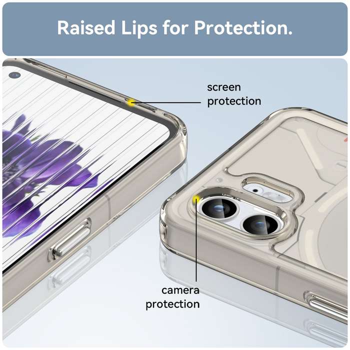 Nothing Phone 2 Clear Cover - Shockproof Candy Series