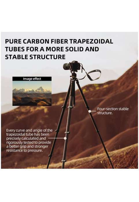 Fotopro Carbon Fiber Lightweight Camera Tripod Stand - Origin+O-7HS