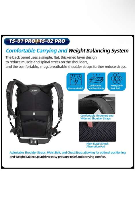 Fotopro Lightweight Professional Photography Backpack Camera Bag -TS-01 Pro