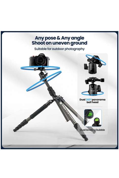 Fotopro Professional Lightweight Camera Tripod Stand - X-GO CARBON E+42QP