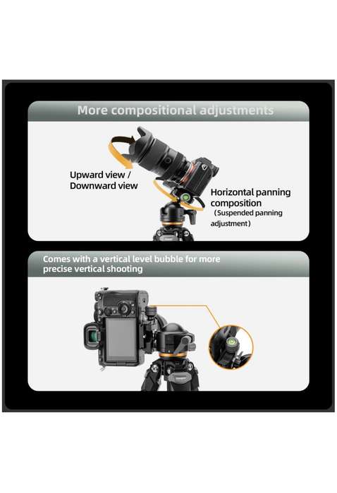 Fotopro Carbon Fiber Portable Lightweight Camera Tripod Stand - Origin+O-7H