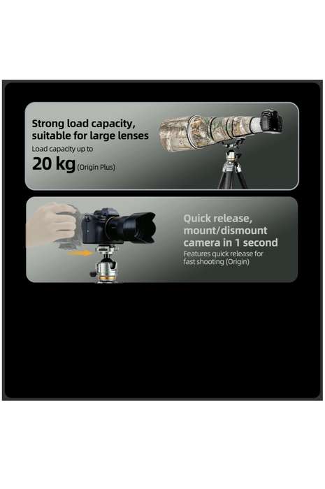 Fotopro Carbon Fiber Lightweight Camera Tripod Stand - Origin+O-7HS
