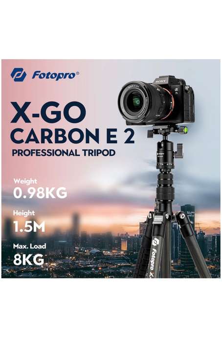 Fotopro Professional Lightweight Camera Tripod Stand - X-GO CARBON E+42QP