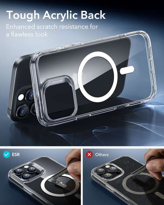 ESR Classic Hybrid MagSafe Cover for iPhone 16 Pro / 16 Pro Max (HaloLock) - Clear