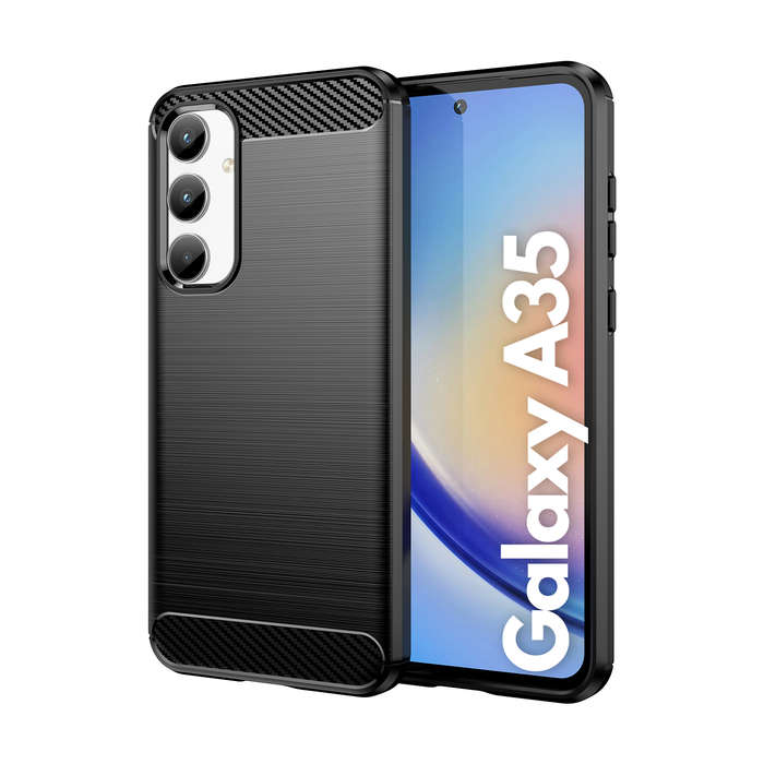 Carbon Fiber Design Case for Samsung Galaxy A35 Shockproof Cover