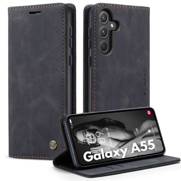 Retro Flip Leather Wallet Cover for Samsung Galaxy A55