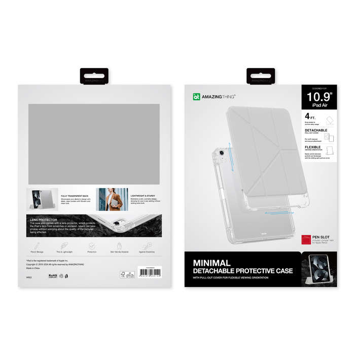 AMAZINGTHING Minimal Detachable Case Compatible with iPad Air 11" (M3/M2) (2025/2024) Cover