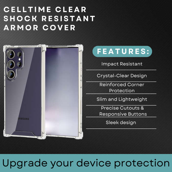 Clear Shock Resistant Armor Case for Samsung Galaxy S24 Ultra Cover