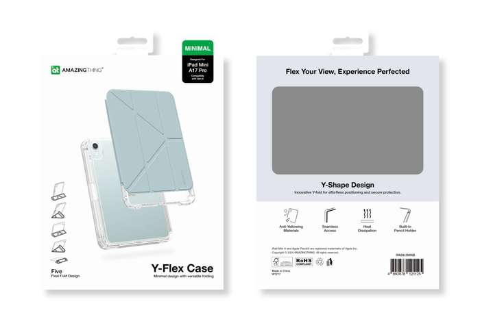 AMAZINGTHING Y-Flex Case for iPad Mini 7 (A17 Pro)/ iPad Mini 6 Cover