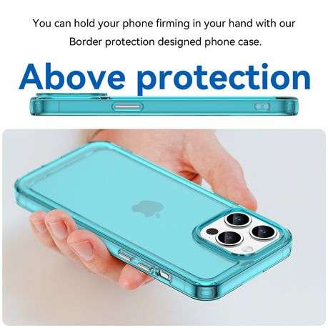 Candy Series Clear Cover for iPhone 15 Pro Max Shockproof Case