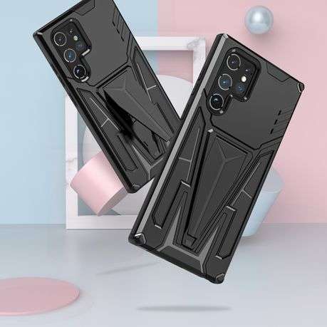 V-Armor Shockproof Kickstand Cover for Galaxy S22 Ultra