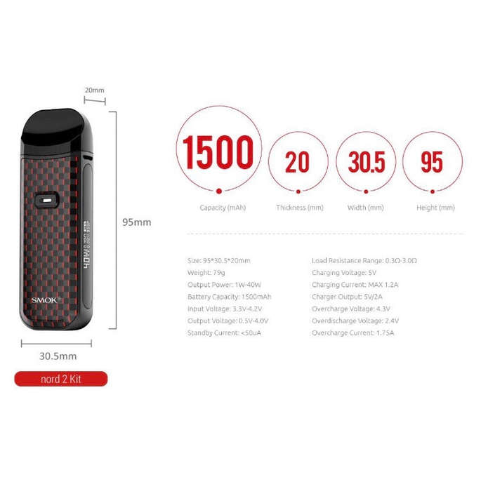 Smok Nord 2 Kit - Red Stabilizing Wood