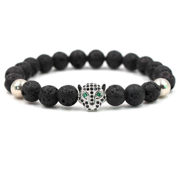 Argent Craft Natural Lava Stone With Cheetah