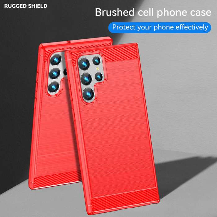 Carbon Fiber Design Cover for Galaxy S23 Ultra Shockproof