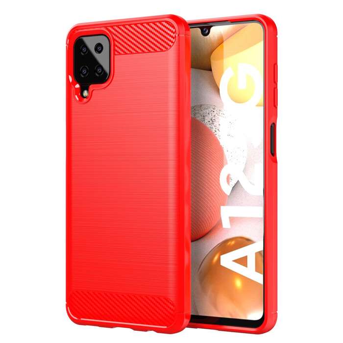 CellTime Galaxy A12 Shockproof Carbon Fiber Design Cover