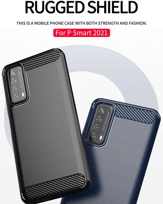CellTime Huawei P Smart 2021 Shockproof Carbon Fiber Design Cover