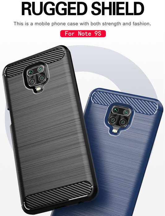 CellTime Xiaomi Redmi Note 9s / Pro Shockproof Carbon Fiber Design Cover