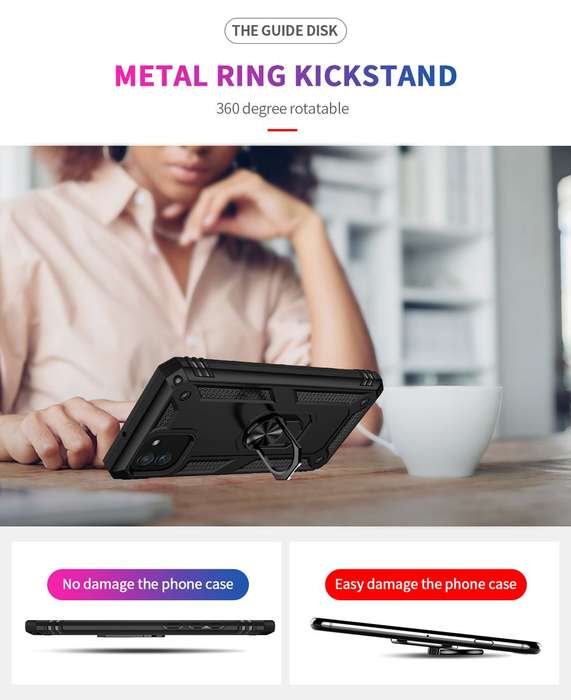 Sergeant Armor Shockproof Kickstand Cover for Galaxy A03