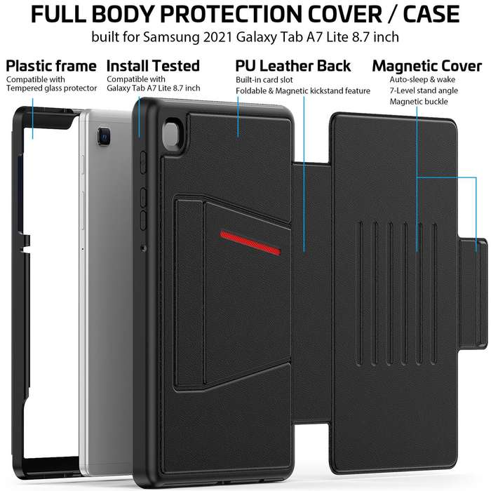 CellTime LeatherBlazer Shockproof Rugged Cover for Galaxy Tab A7 Lite -T225