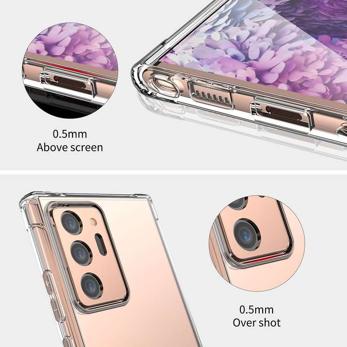 CellTime Galaxy Note 20 Ultra 5G Clear Shock Resistant Armor Cover