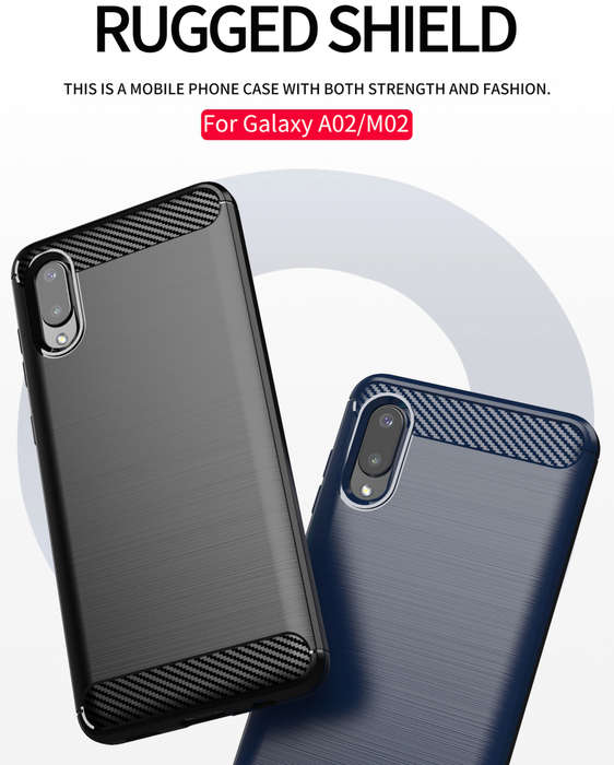 CellTime Galaxy A02 Shockproof Carbon Fiber Design Cover