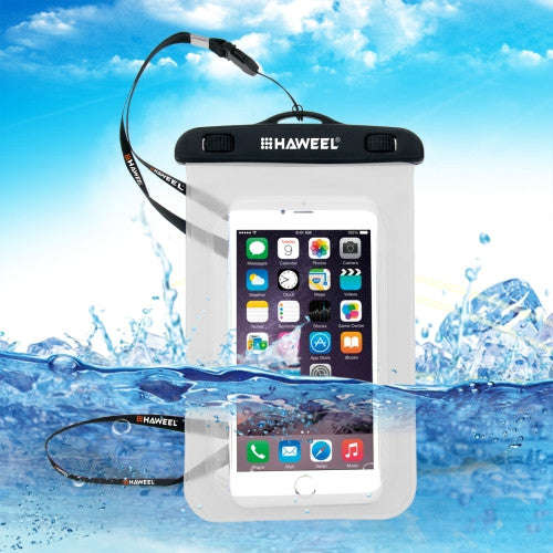HAWEEL Transparent Universal Waterproof Bag with Lanyard for iPhone 6 & 6 Plus / 6S & 6S Plus Sam...