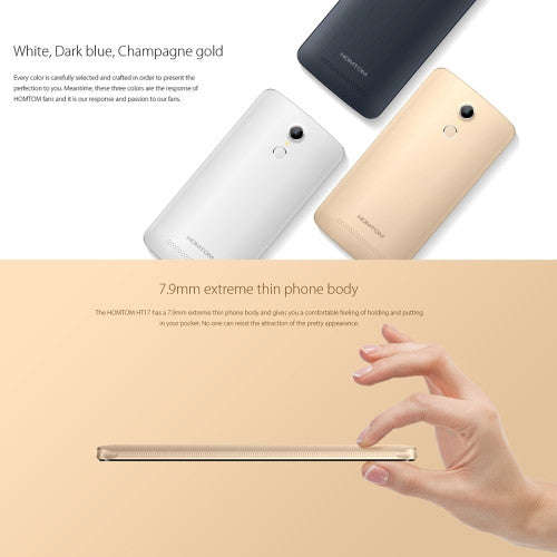 HOMTOM HT17 8GB, Network: 4G, Fingerprint Identification, 5.5 inch Android 6.0, MT6737 Quad Core ...