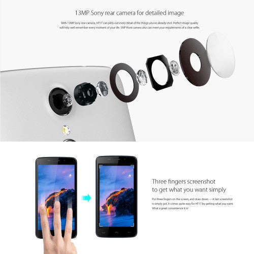 HOMTOM HT17 8GB, Network: 4G, Fingerprint Identification, 5.5 inch Android 6.0, MT6737 Quad Core ...