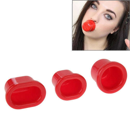 3 PCS Lip Plumping Enhancer Size: Large Round & Medium Oval & Small Oval(Red)