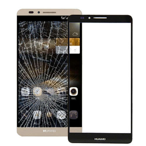 Front Screen Outer Glass Lens for Huawei Ascend Mate 7(Black)
