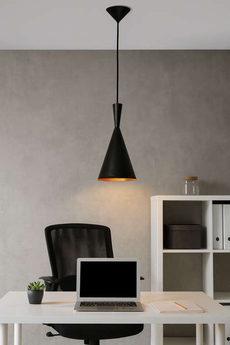 Vuvu Black and Gold Metal Pendant Light