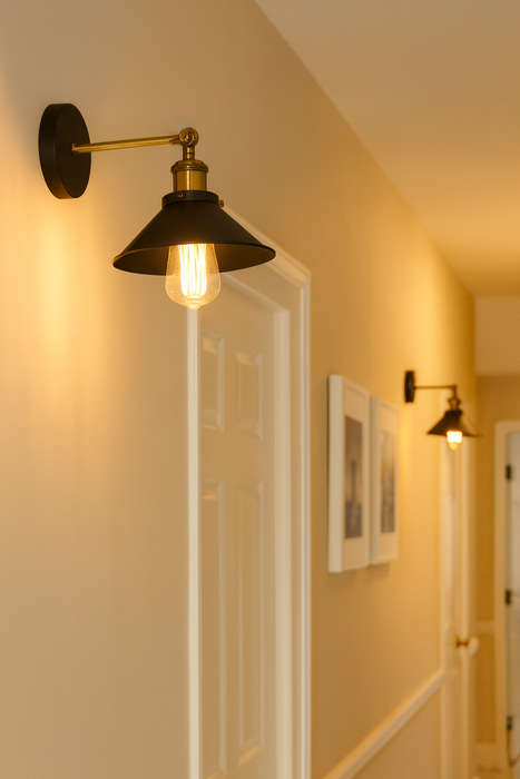Rustic Black Wall Light