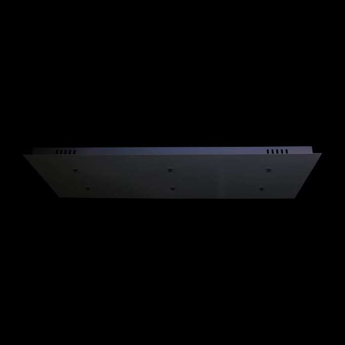 Rectangular Black Mounting Plate - Customizable Lighting Fixture Base