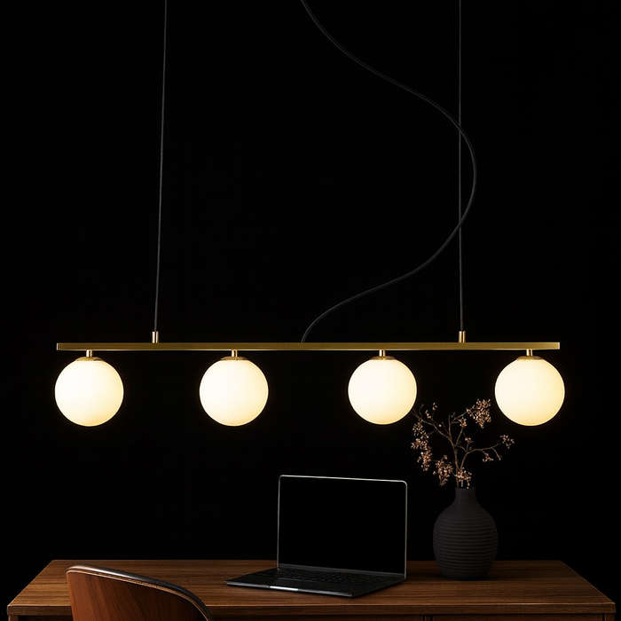 Linear 4 Light Pendant Gold