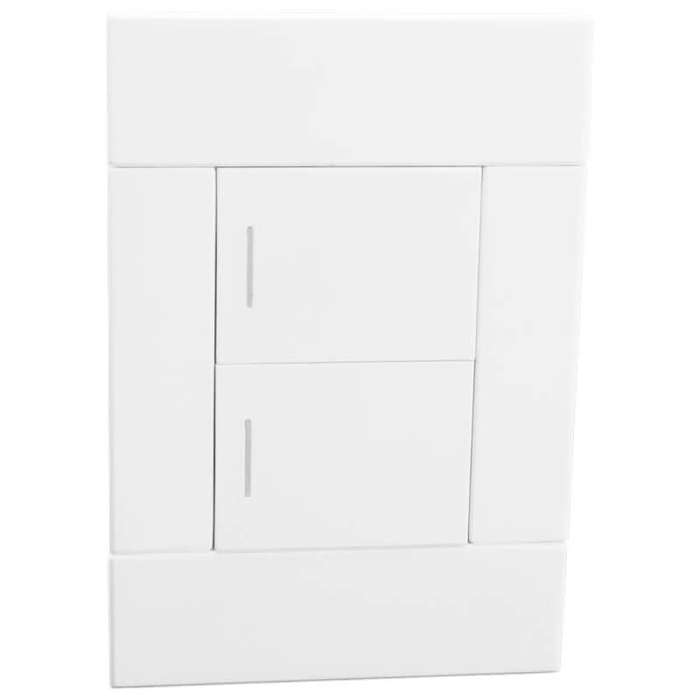 Veti 2 - White Two Lever Wall Switch