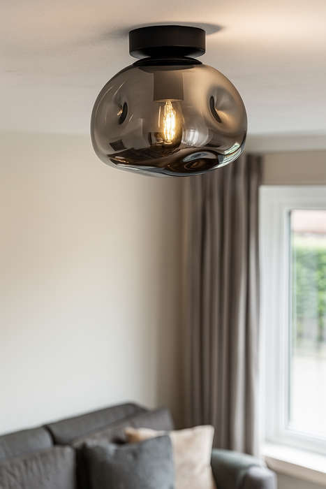 Molten Glass Smoke Black Ceiling Light