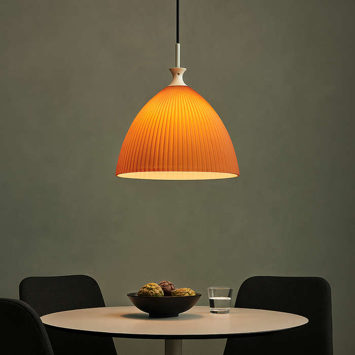 Orange Glass Pendant Light