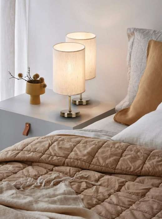Antique Brass Table Lamps - Twin Pack
