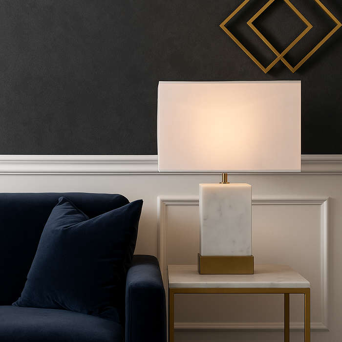 Bach Gold & Marble Table Lamp