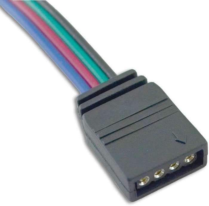 RGB LED Strip Light Connectors (4-pin to snap)