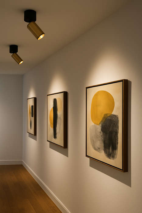 Boston Black & Annealed Gold Surface Mount Spotlight