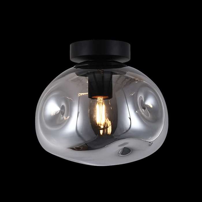 Molten Glass Smoke Black Ceiling Light