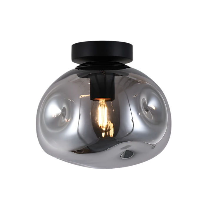 Molten Glass Smoke Black Ceiling Light